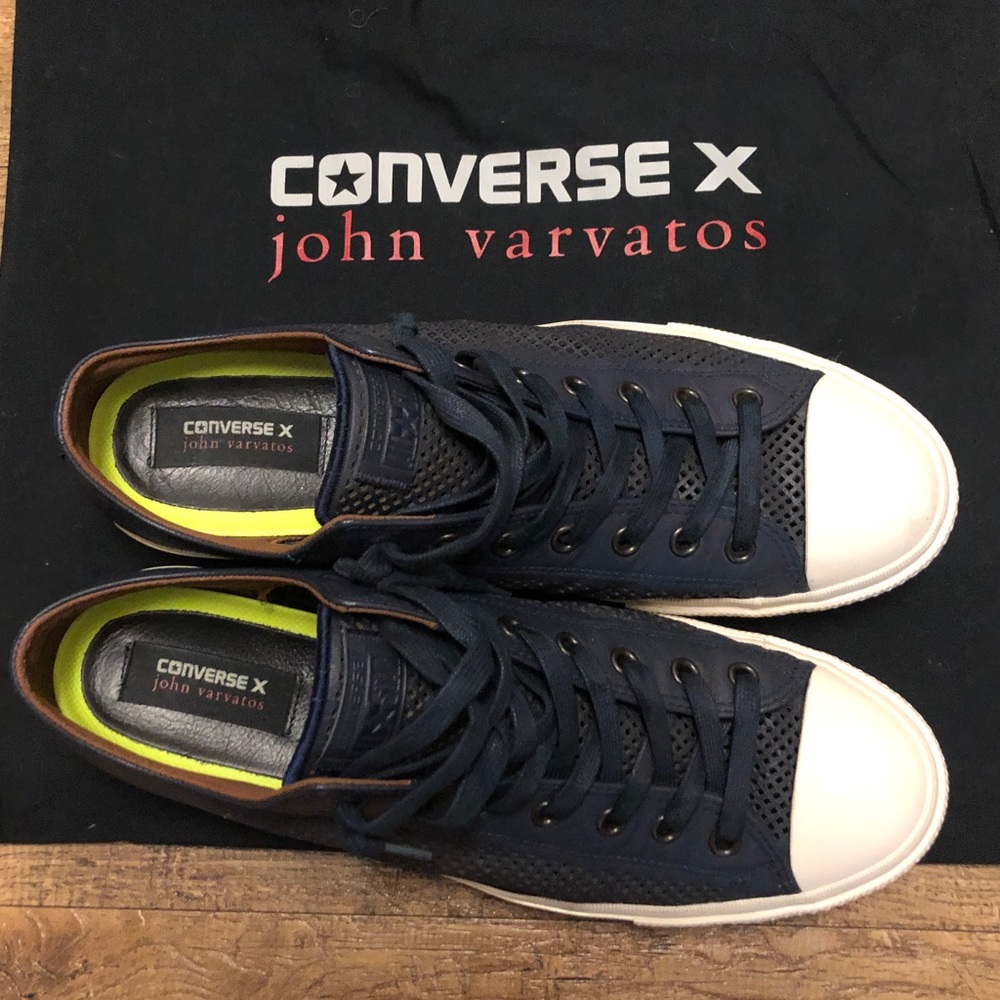 John Varvetos converse chuck tailor size 14 navy blue shoes
